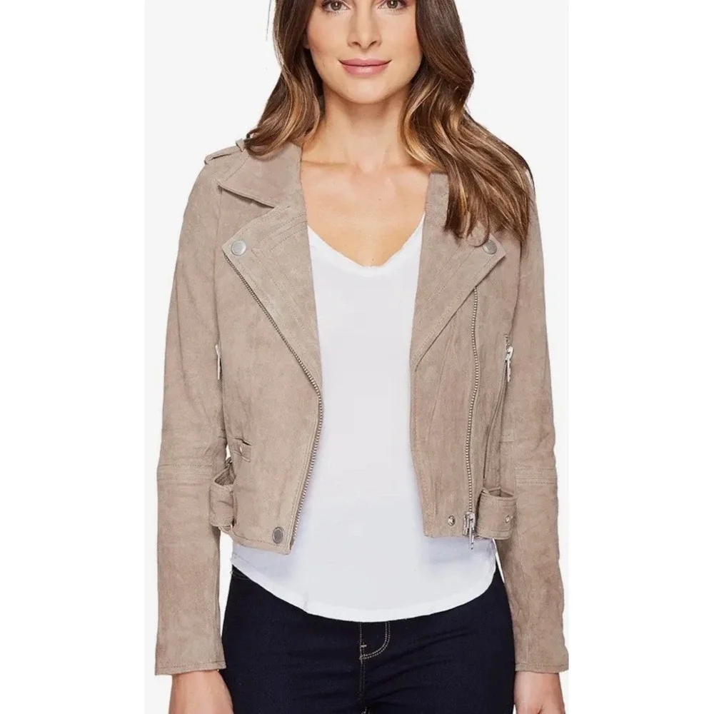 Blanknyc women's Suede Leather Jacket lined Casual Moto New with defect SZ-M